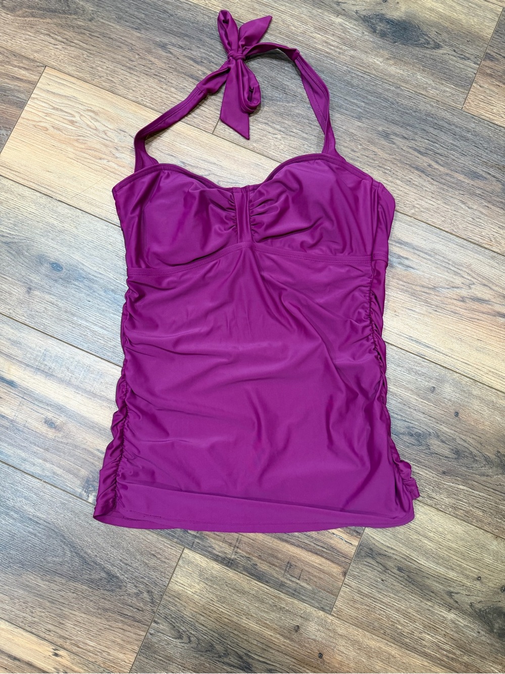 Athleta ruched tankini top size 38 B/C TALL